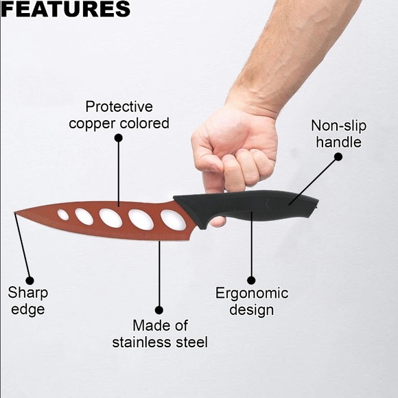 Copper color nonstick knife - Picture 4 of 5